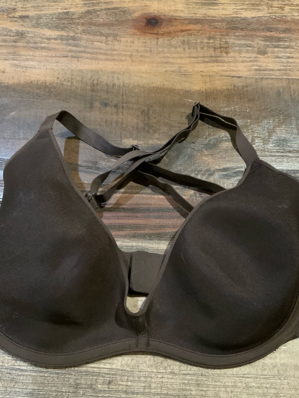 SKIMS Chocolate Brown Strappy Plunge Bra